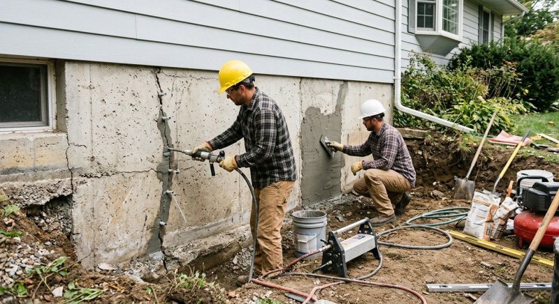 Cracked Foundation Repair in Farmington, UT