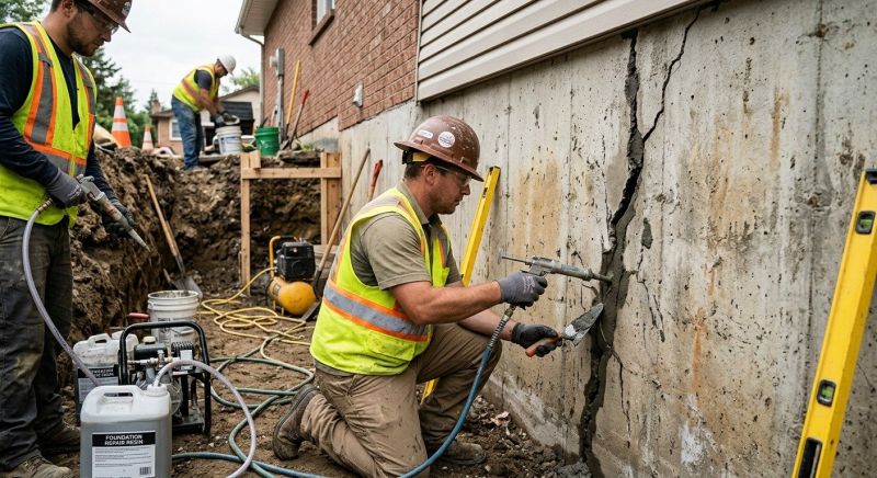 Cracked Foundation Repair in Midvale, UT