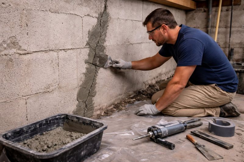 Foundation Crack Repair in Millcreek, UT