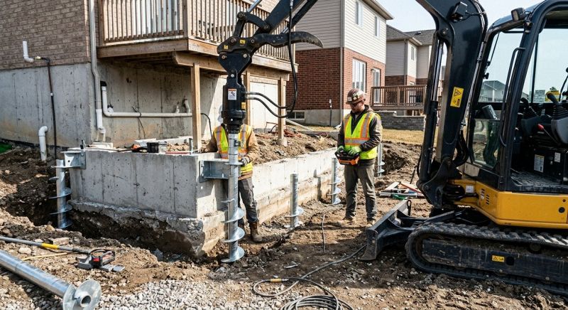 Helical Pile Installation in Salt Lake County, UT