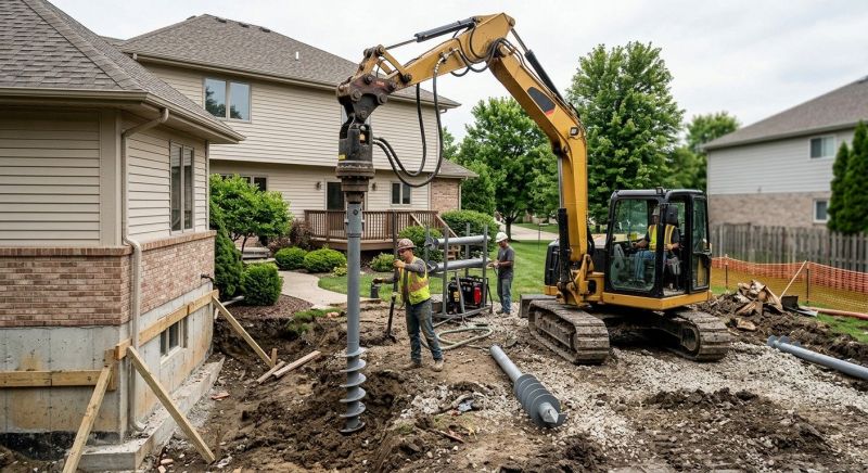Helical Pile Installation in Salt Lake County, UT