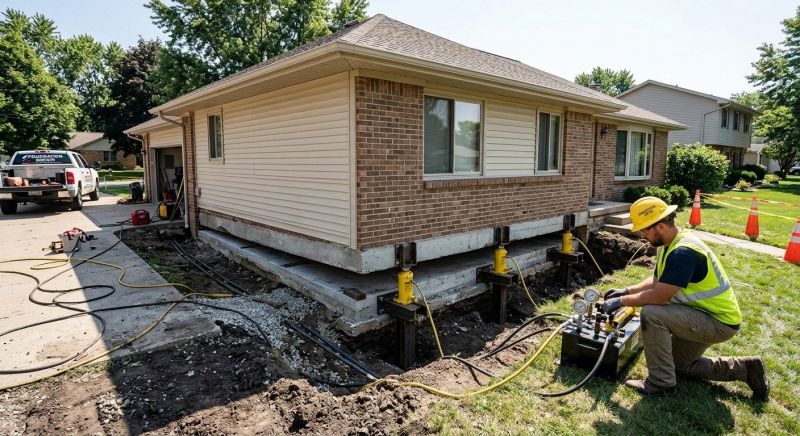 Sinking Foundation Lifting in Salt Lake County, UT